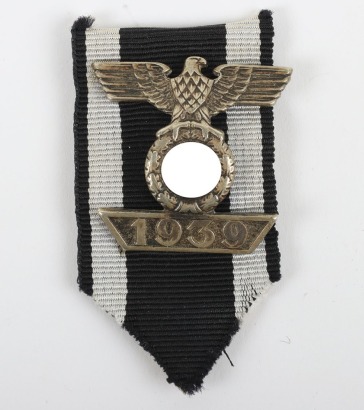 Third Reich Bar to the Iron Cross 2nd Class by W. Deumer, L&uuml;denscheid