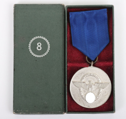 Third Reich Police 8 Year Service Medal with Original Box