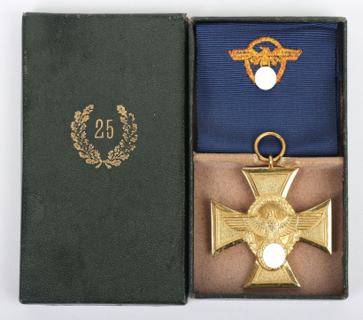 Third Reich Police 25 Year Service Medal with Original Box