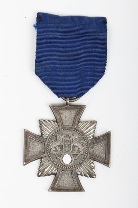 Scarce Third Reich Danzig Police Long Service Medal