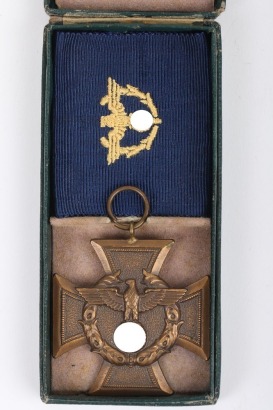 Rare Third Reich Customs &ldquo;Zoll&rdquo; Officials Service Medal with Original Box
