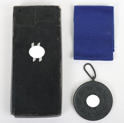 Third Reich SS (Schutzstaffel) 4 Year Service Medal with Original Case