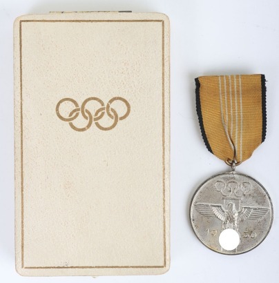 German 1936 Olympic Games Medal 3rd Class with Box