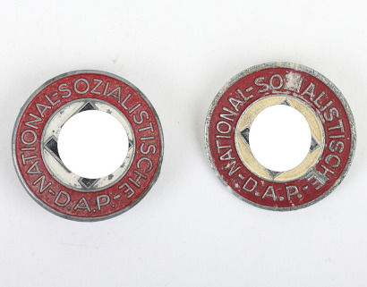 Two Late War NSDAP Party Members Badges