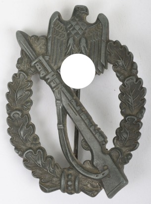 WW2 German Army / Waffen-SS Infantry Assault Badge in Silver by Gottlieb & Wagner, Idar/Oberstein