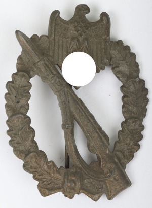 WW2 German Army / Waffen-SS Infantry Assault Badge in Bronze by E.F. Wiedmann