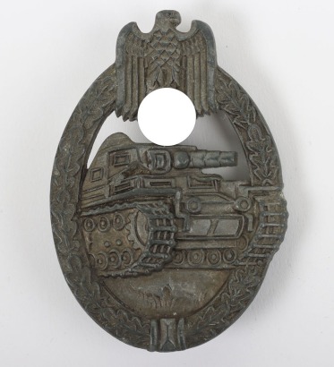 WW2 German Army / Waffen-SS Panzer Assault Badge in Bronze by Unknown Maker