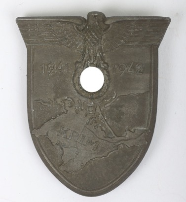 WW2 German Army / Waffen-SS Krim Campaign Shield by Wilhelm Deumer, L&uuml;denscheid