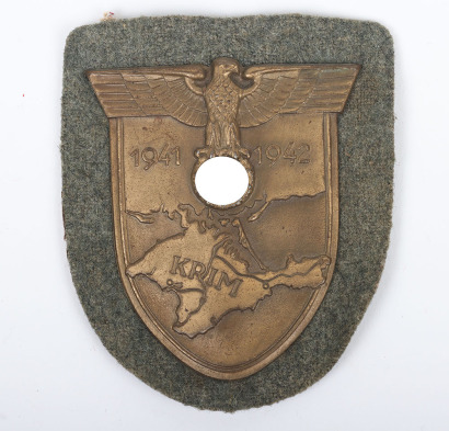 WW2 German Army / Waffen-SS Krim Campaign Shield by Friedrich Orth, Vienna
