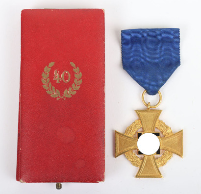Third Reich 40 Year Faithful Service Cross by Deschler & Sohn, M&uuml;nchen