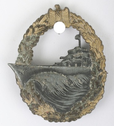 WW2 German Kriegsmarine Destroyer Badge by Sohni & Heubach, Oberstein