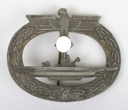 WW2 German Kriegsmarine U-Boat War Badge by Rudolf Karneth, Gablonz