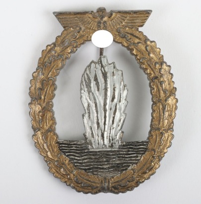 WW2 German Kriegsmarine Minesweeper Badge by Adolf Scholze, Gablonz