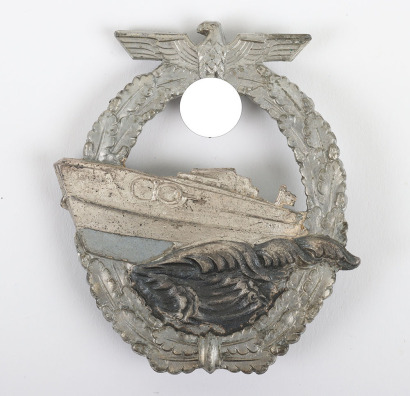 WW2 German Kriegsmarine 2nd Pattern E-Boat Badge by Schwerin Berlin