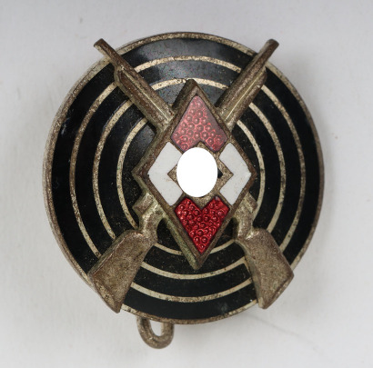 Third Reich Hitler Youth Shooting Badge by Wilhelm Deumer, L&uuml;denscheid