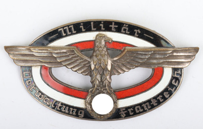 Third Reich Government Pin Badge of the Kriegsverwaltung Frankreich