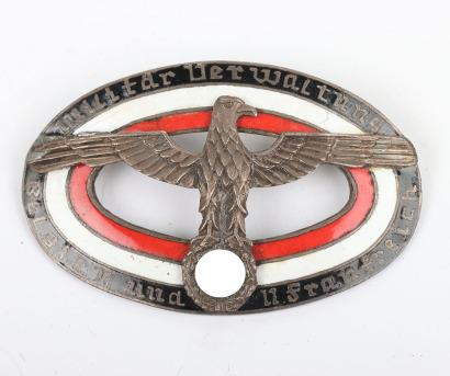 Third Reich Government Pin Badge of the Kriegsverwaltung Belgien-Frankreick