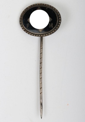 Third Reich SS-FM Contributors Pin Badge by Deschler & Sohn, M&uuml;nchen