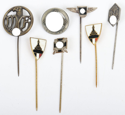 Grouping of 6 Third Reich Miniature Organisation Pins