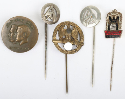 Grouping of 6 Third Reich Miniature Pins