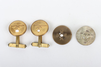 2 Miniature Third Reich Medals and a set of Luftwaffe Cufflinks