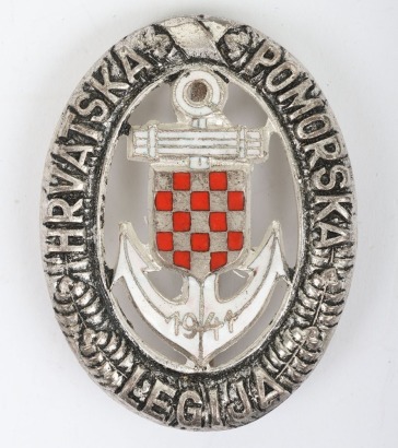 Axis Forces 1941 Croatian Naval Legion Qualification Badge
