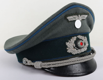 WW2 German Army Medical Section Officers Peaked Cap