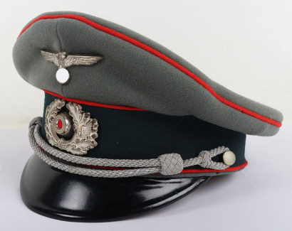 WW2 German Army Artillery Section Officers Peaked Cap