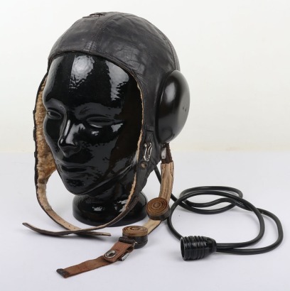 Rare Early Battle of Britain Pattern Luftwaffe Leather Flying Helmet &lsquo;Kopfhaube&rsquo;