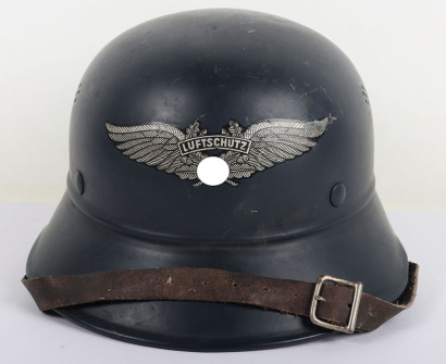 Third Reich Luftschutz Gladiator Pattern Steel Helmet