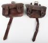 Scarce Pair of 1914 Leather Adapted Ammunition Pouches