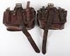 Scarce Pair of 1914 Leather Adapted Ammunition Pouches - 3