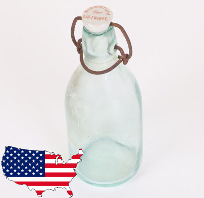 WW2 German Luftwaffe Glass Bottle