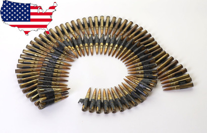 Inert WW2 German Machine Gun Belt with Ammunition