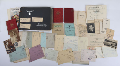 Third Reich Document and Photograph Album Grouping to Luftwaffe Uffz. Josef Neuzil, Member of Nachtjagdgeschwader 4