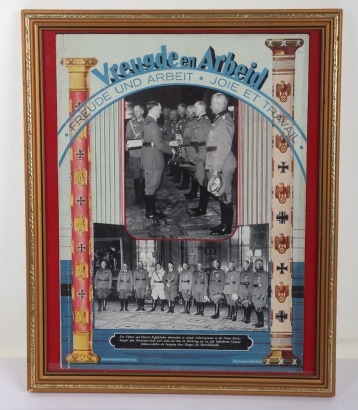 Framed Third Reich Booklet of the Award Ceremony of the Field Marshall Battons
