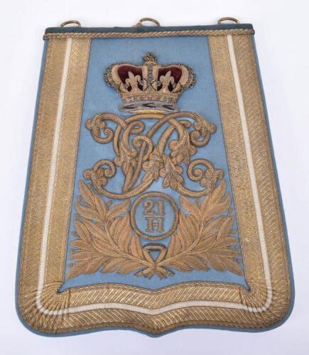 Victorian 21st Hussars Officers Sabretache Attributed to Sir Hugh Bateman Protheroe Smith OBE