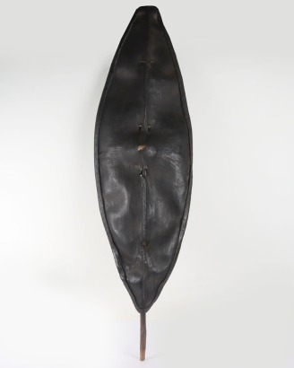 An Elliptical African Tribal Leather Shield c.1900