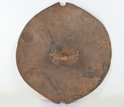 Sudanese Hippo Hide Shield of Circular Form Probably Sudan Campaign Period Souvenir