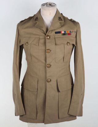 Queens Regiment Lieutenant Colonels Khaki Drill Officers Service Dress Tunic