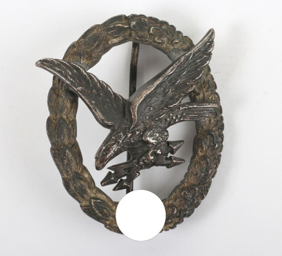 WW2 German Luftwaffe Radio Operator & Air Gunners Qualification Badge by C E Juncker, Berlin