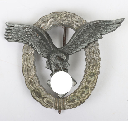 WW2 German Luftwaffe Pilot Qualification Badge by Friedrich Linden, L&uuml;denscheid