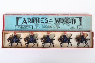 Britains boxed set 1343, Royal Horse Guards (The Blues) in Winter dress, 1930s - 2