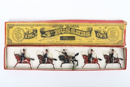 Britains boxed set 13, 3rd Hussars (The King&rsquo;s Own), second version with Officer, dated 12.2.1903