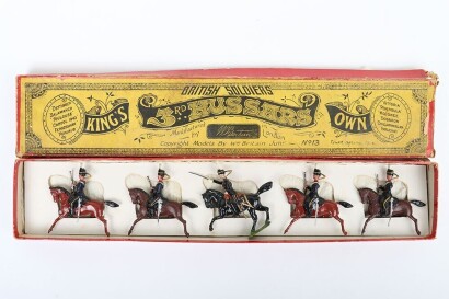 Britains boxed set 13, 3rd Hussars (The King&rsquo;s Own), second version with Officer, dated 12.2.1903