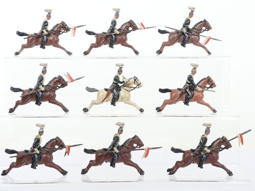 Rare early Britains set 10, 17th Lancers, first version Germanic figures 1893