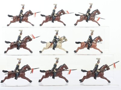 Rare early Britains set 10, 17th Lancers, first version Germanic figures 1893