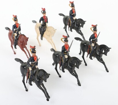 Extremely rare Britains variation set 128, 12th Royal Lancers (Prince of Wales&rsquo;s) with swords, 1941