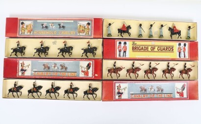 Johillco four boxed mounted cavalry, 1950s