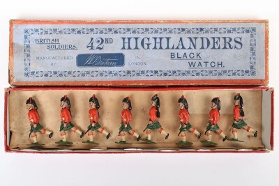 Britains boxed set 11, plug handed 42nd Highlanders Black Watch charging, first version 1893-1903 - 2